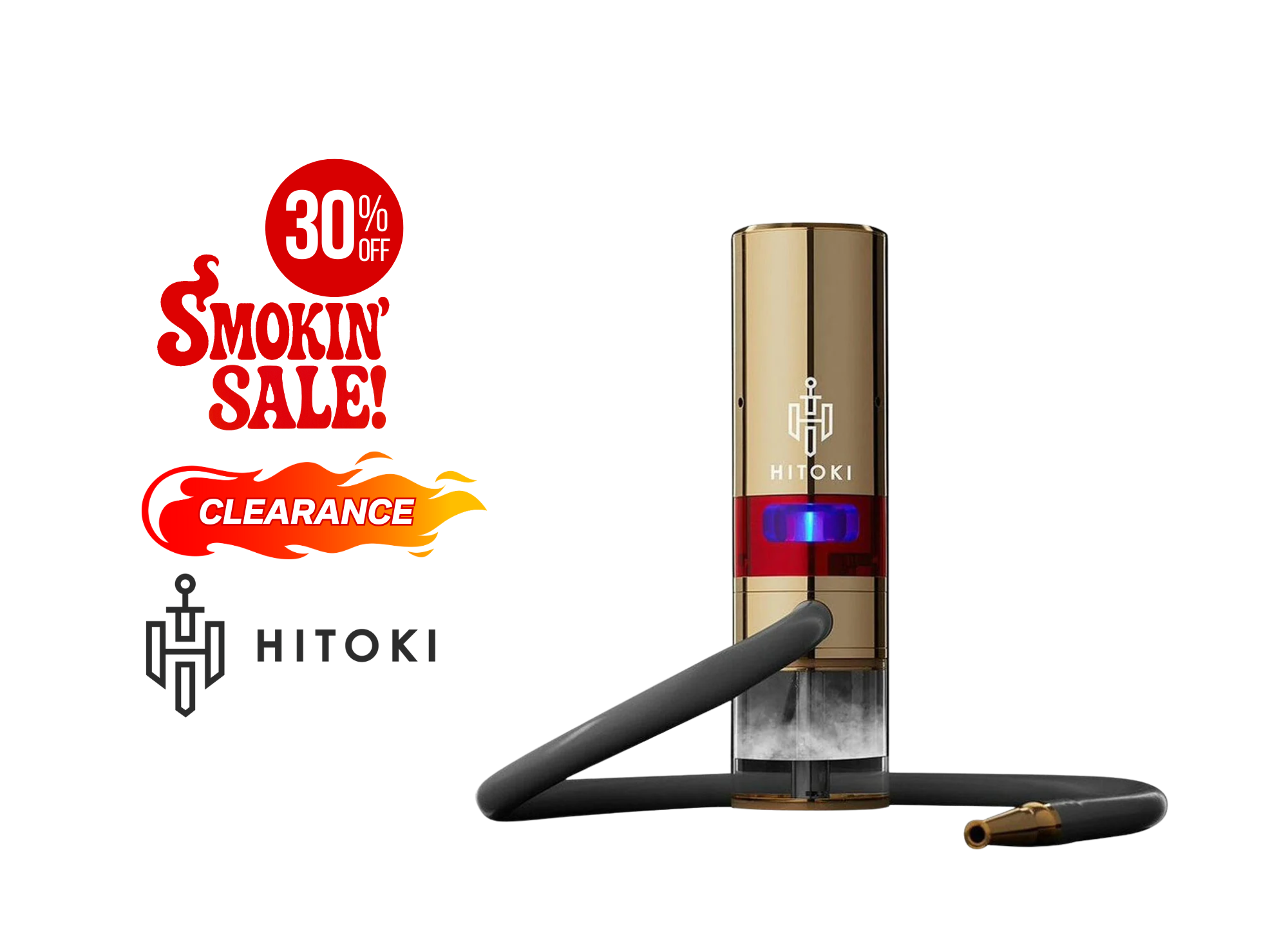 Hitoki Trident 24K Gold Laser Water Pipe